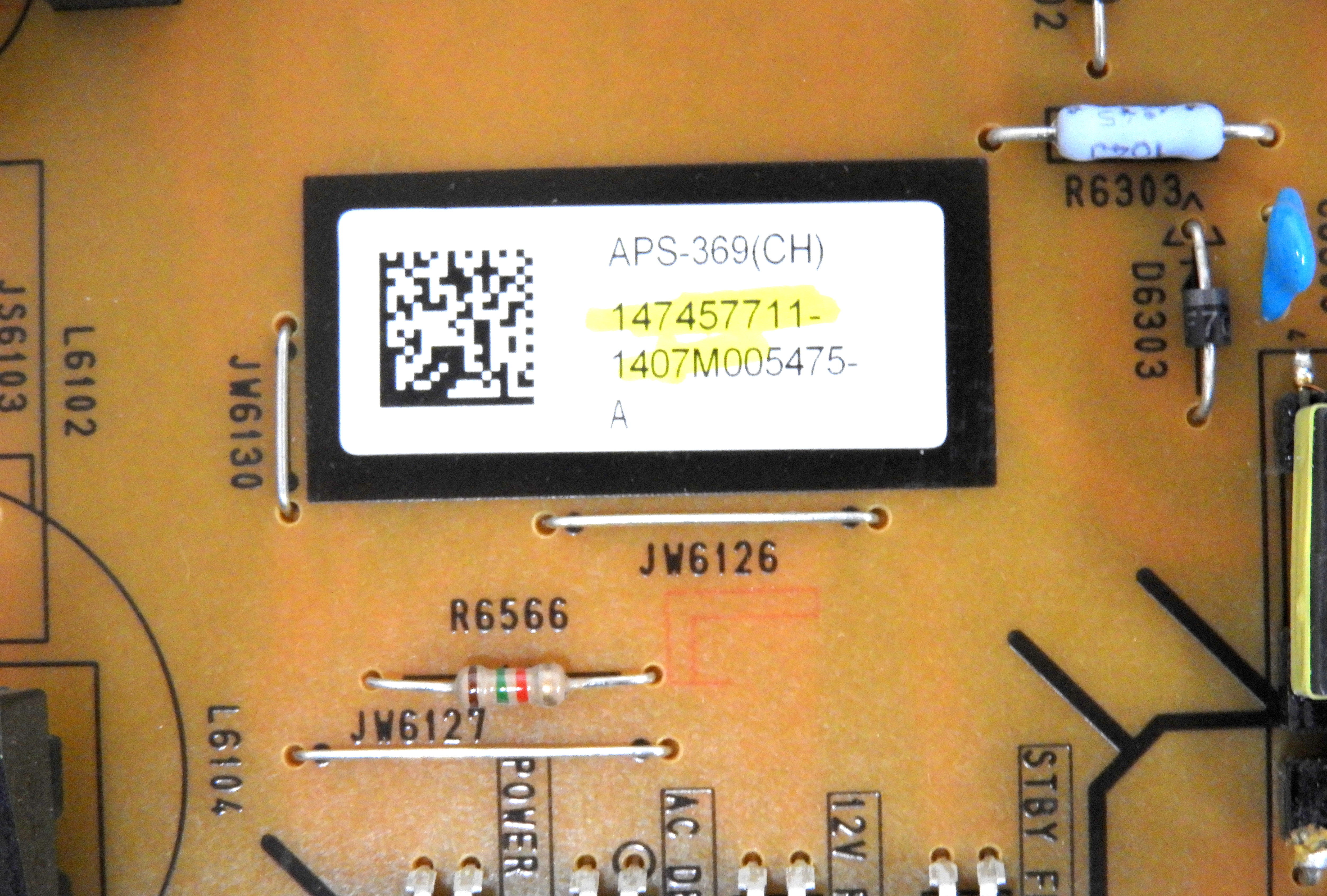 Sony XBR-55X850B, XBR-55X900B, XBR-55X800B G7 Power Supply Board 1-474-577-11 - Image 2