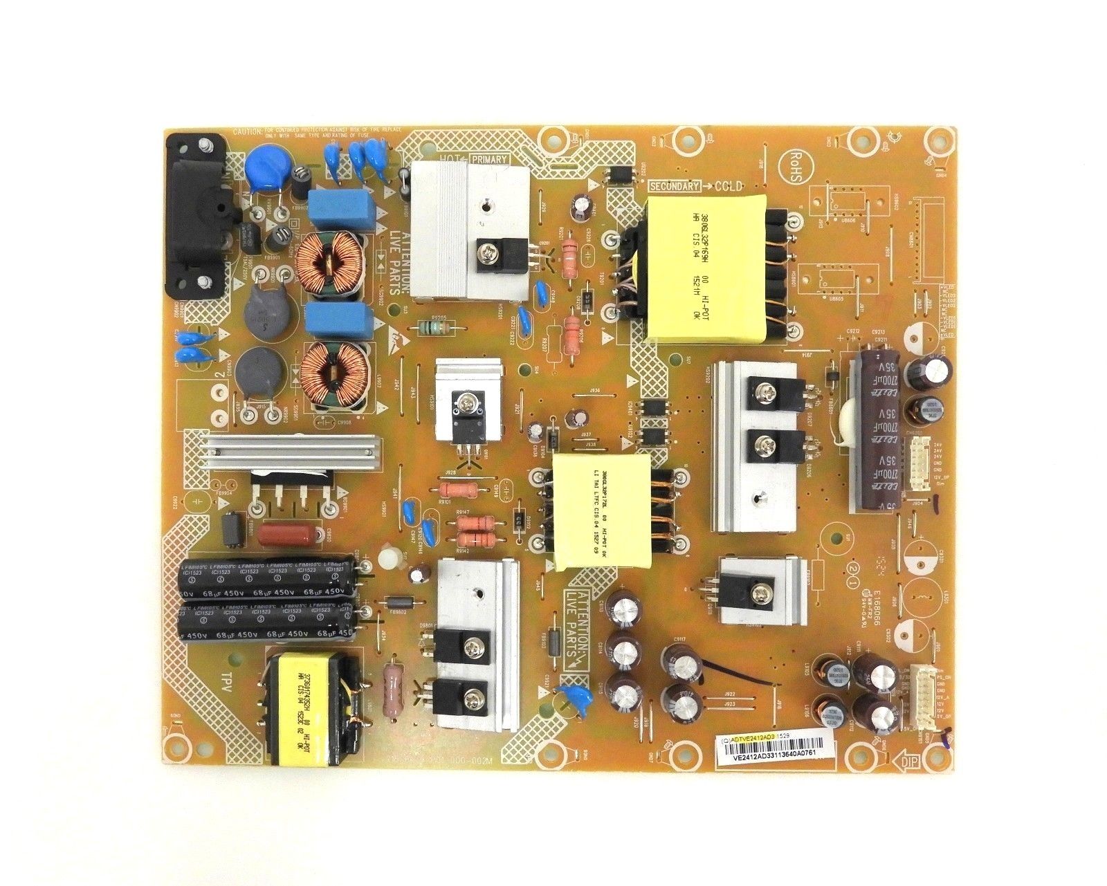 TEKBYUS ADTVE2412AD3 Power Supply/LED Board for D43-C1 