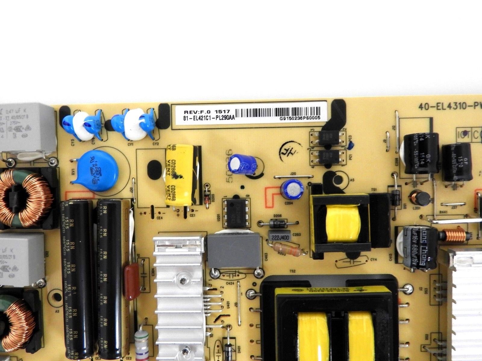 TCL 48FS3700 Power Supply Board 81-EL421C1-PL290AA - Image 2