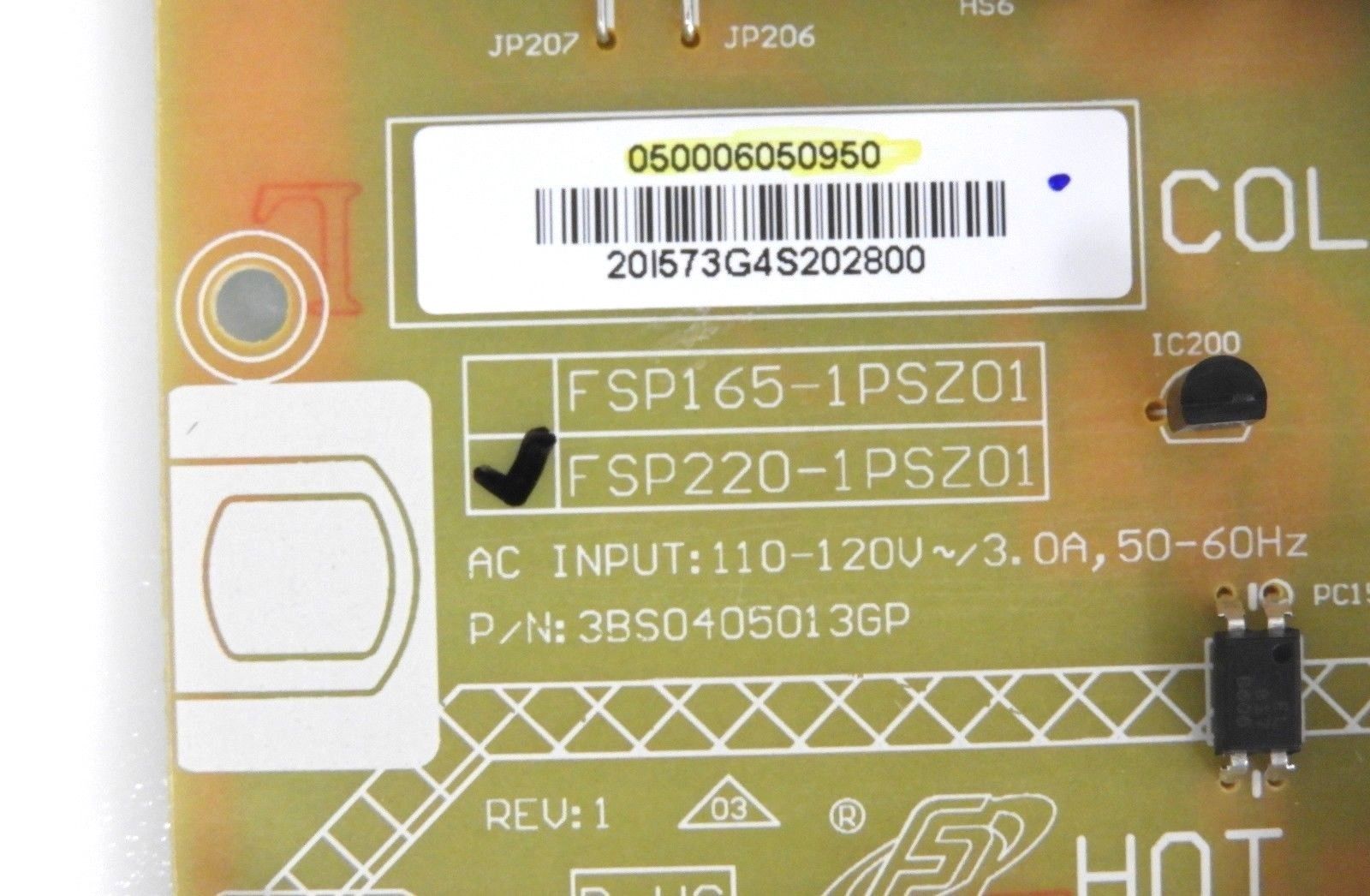 VIZIO E55U-D0 Power Supply Board 0500-0605-0950 - Image 2