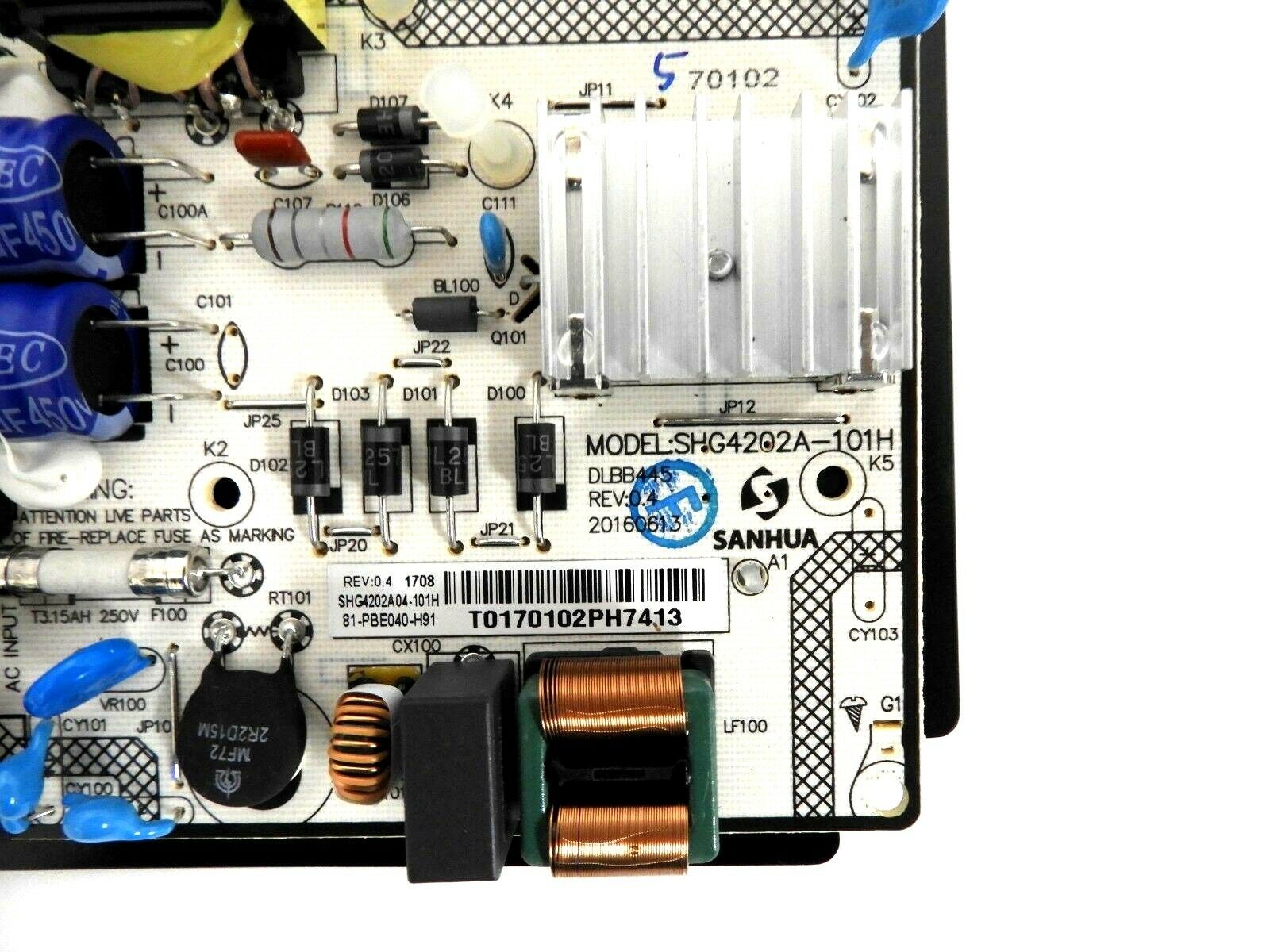 TCL 43S303 Power Supply Board 81-PBE040-H91 - Image 2