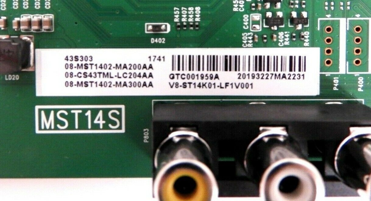 TCL 43S303 Main Board 08-CS43TML-LC204AA , 08-MST1402-MA200AA , 08-MST1402-MA300AA - Image 2