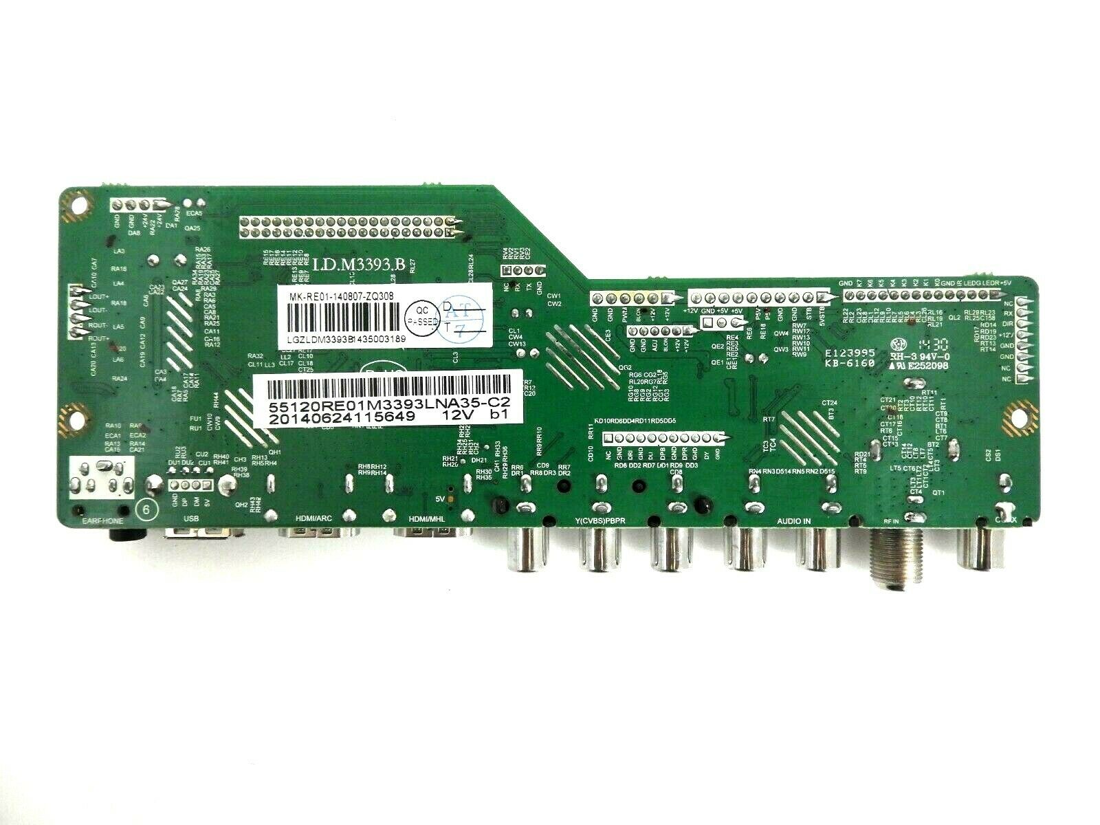 RCA LED55C55R120Q Main Board 55120RE01M3393LNA35-C2 - Image 2