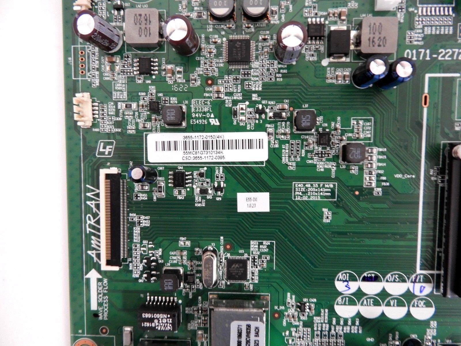 Vizio E55-D0 Main Board 3655-1172-0395 , 3655-1172-0150 - Image 2
