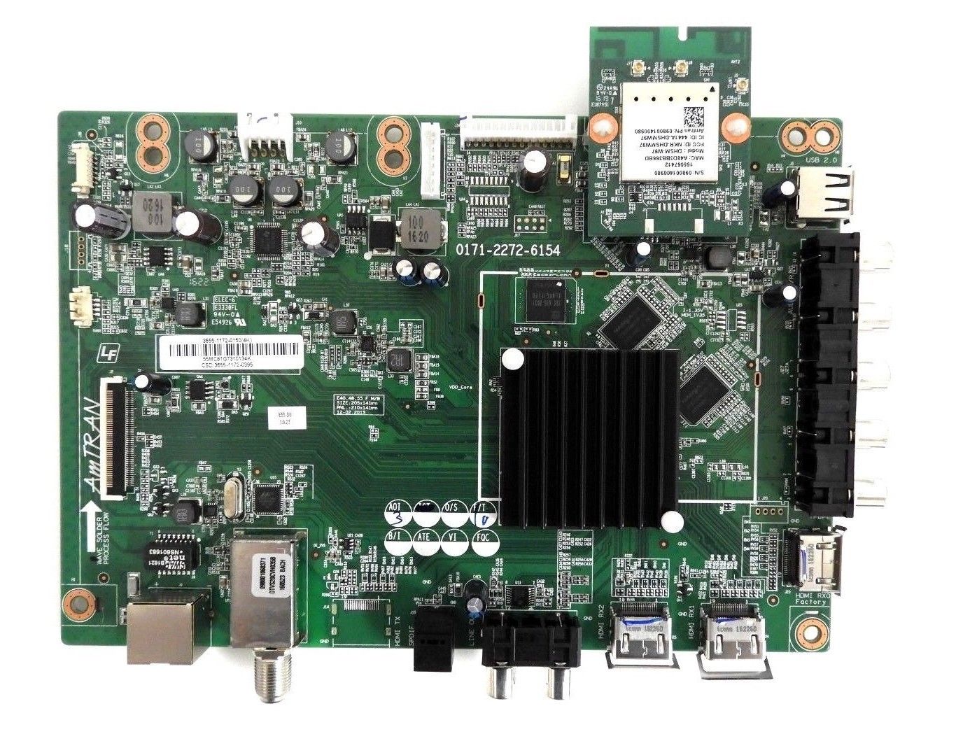 Vizio E55-D0 Main Board 3655-1172-0395 , 3655-1172-0150