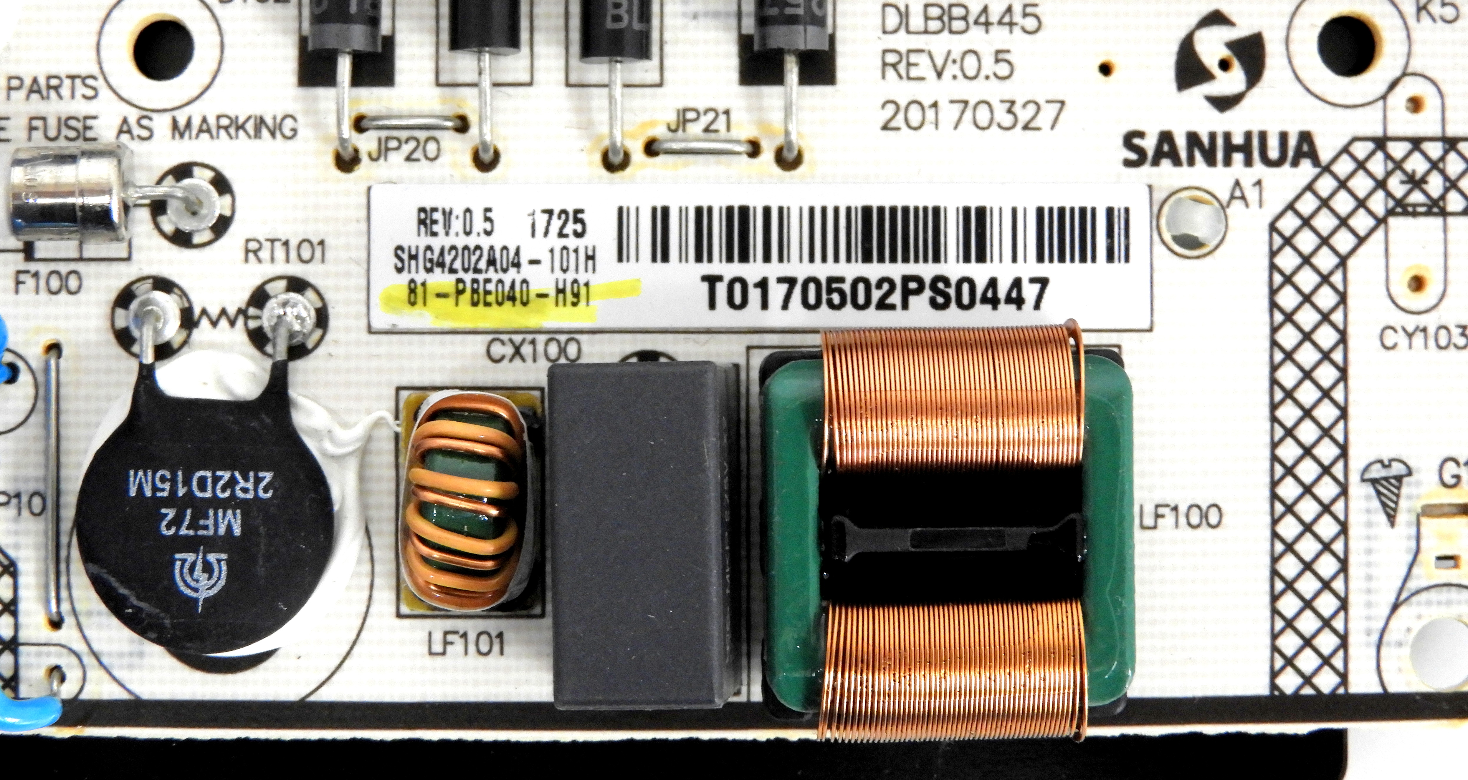 TCL 40S305 Power Supply Board 81-PBE040-H91 - Image 2