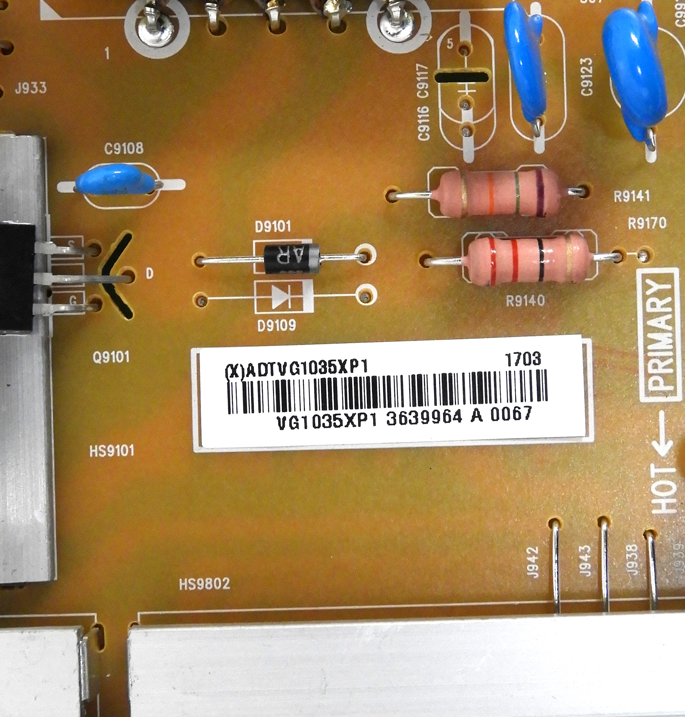 Vizio P65C1 Power Supply Board ADTVG1035XP1 TV Parts Home