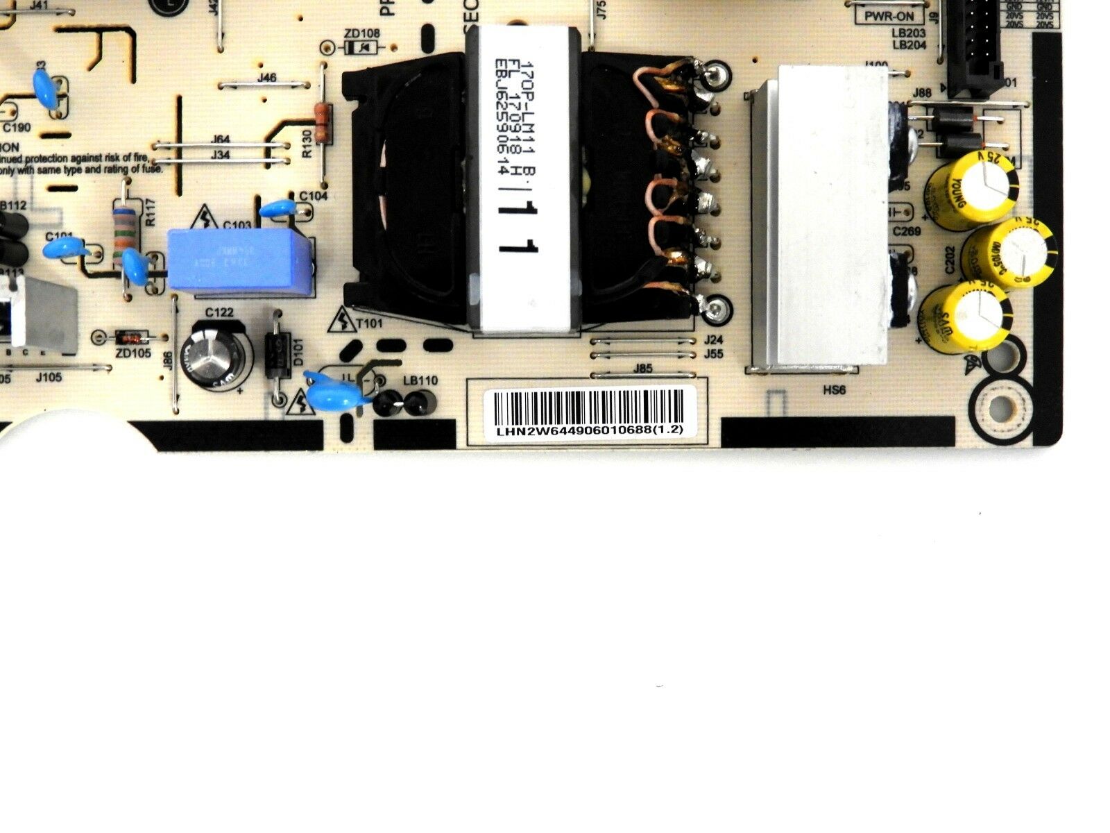 LG OLED65E7P-U, OLED65C7P-U Power Supply Board EAY64490601 - Image 2