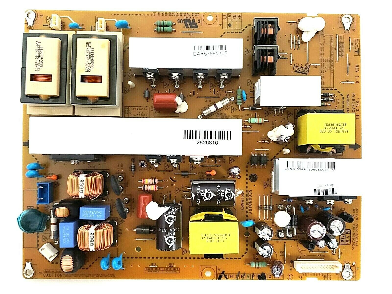 LG 42LH2000-ZA 42LH30-UA, 42LH20-UA, 42LH200C-UA Power Supply Board EAY57681305