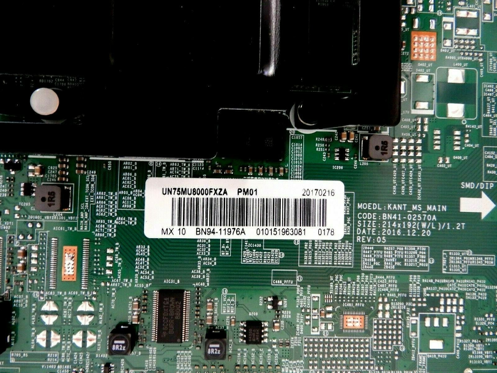 Samsung UN75MU8000F Main Board BN94-11976A (Version FA01) - Image 2