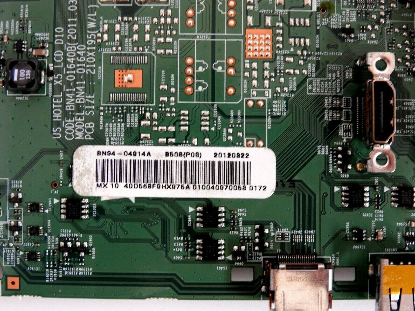 Samsung LN40D568F9H Main Board BN94-04914A - Image 2