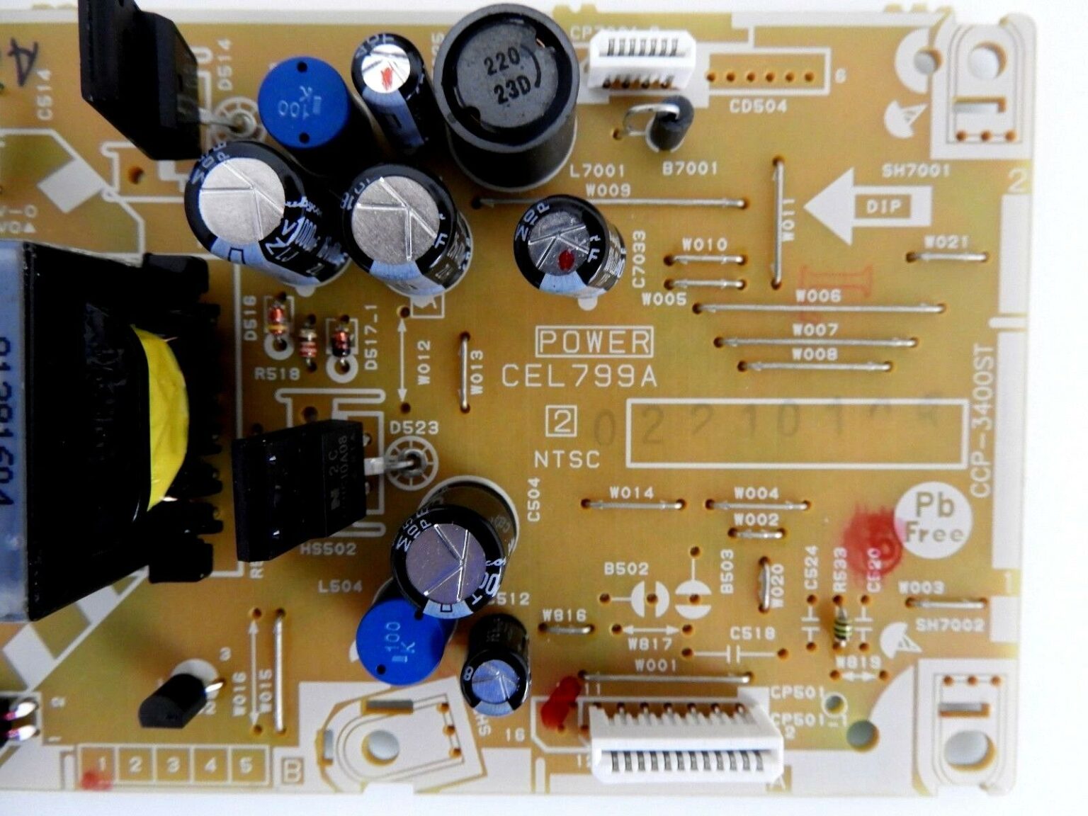 Sansui SLED2453W Power Supply Board V.2 CEL799A TV Parts Home
