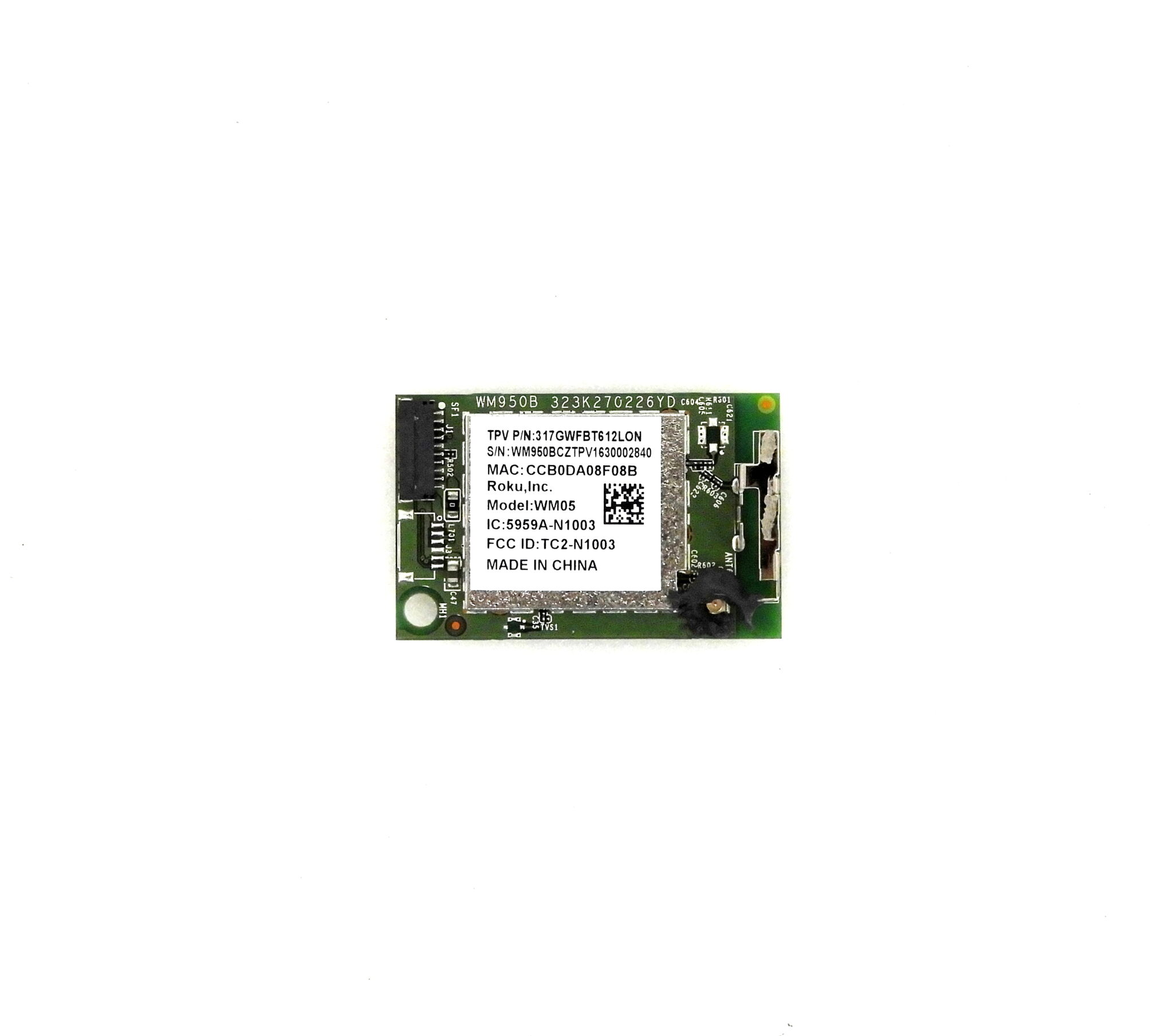 Insignia NS-50DR710NA17, NS-55DR710NA17 Wi-Fi Module 317GWFBT612LON