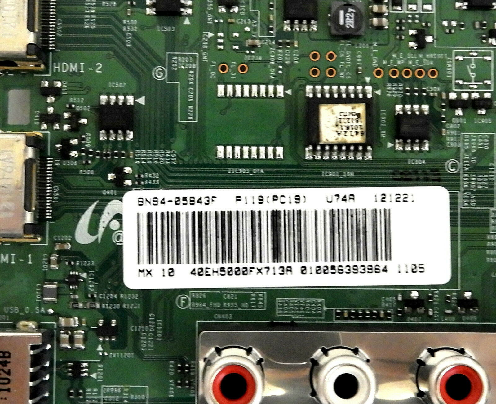 Samsung UN40EH5000F Main Board BN94-05843F (Version HS03 / CS01) - Image 2