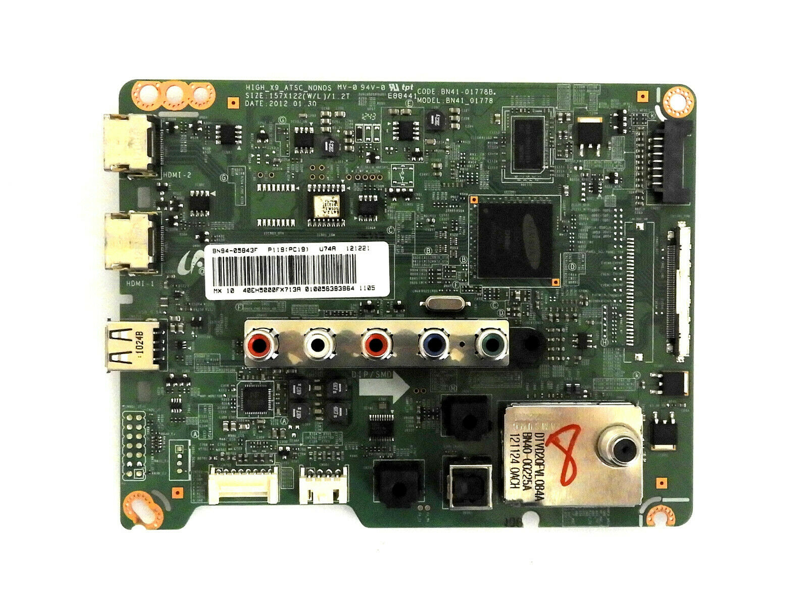 Samsung UN40EH5000F Main Board BN94-05843F (Version HS03 / CS01)