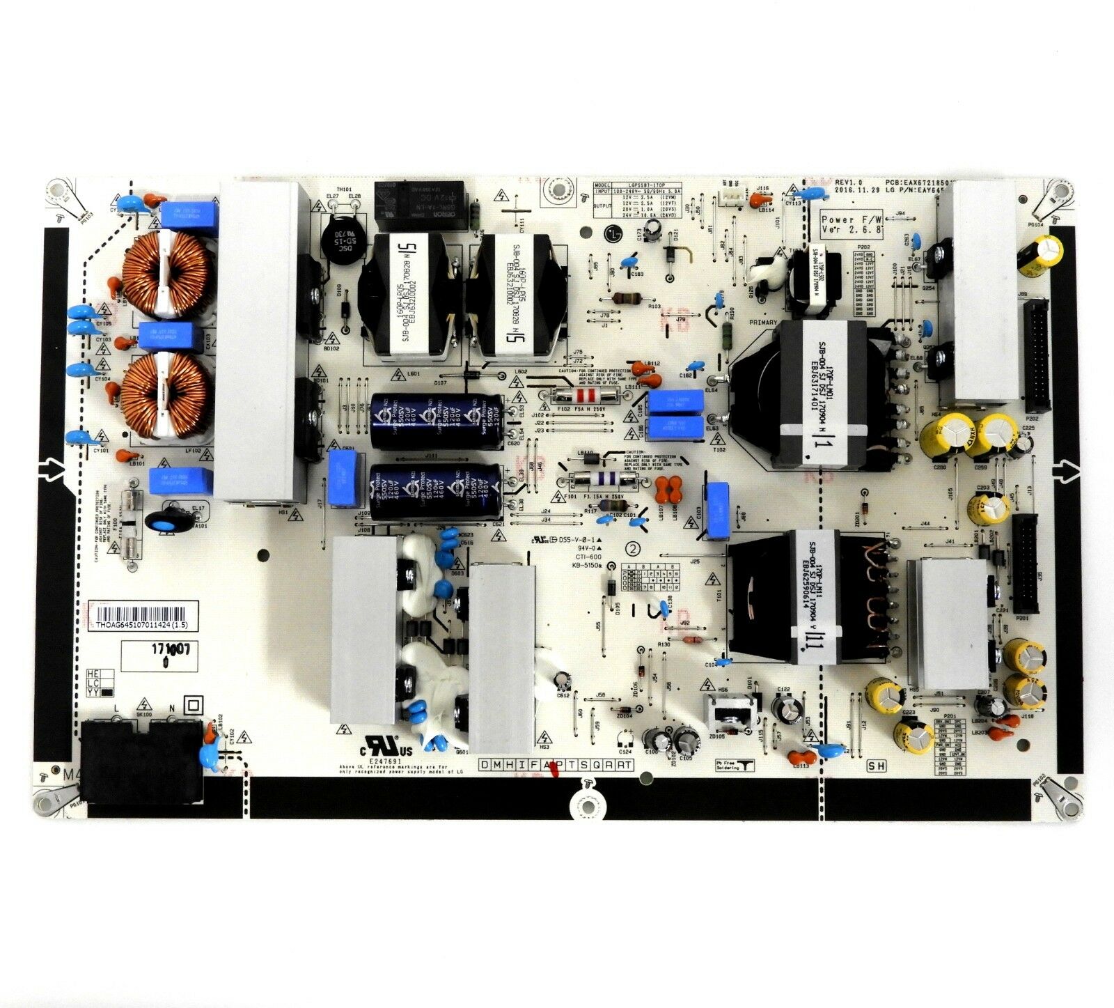 LG OLED55B7P-U, OLED55B7A-U Power Supply Board EAY64510701