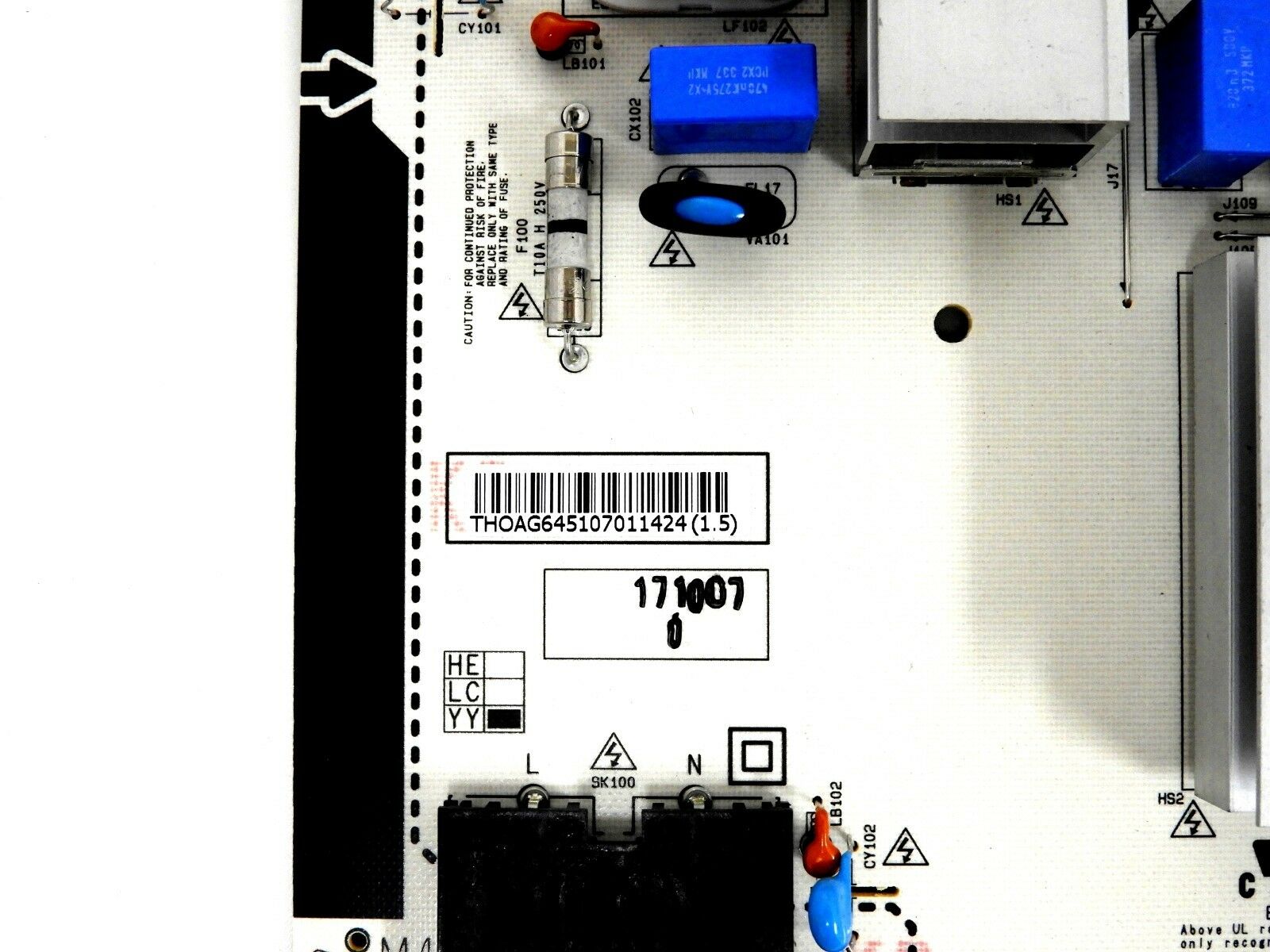 LG OLED55B7P-U, OLED55B7A-U Power Supply Board EAY64510701 - Image 2