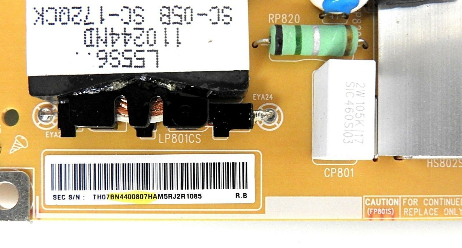 Samsung UN49MU6500F Power Supply Board BN44-00807H - Image 2