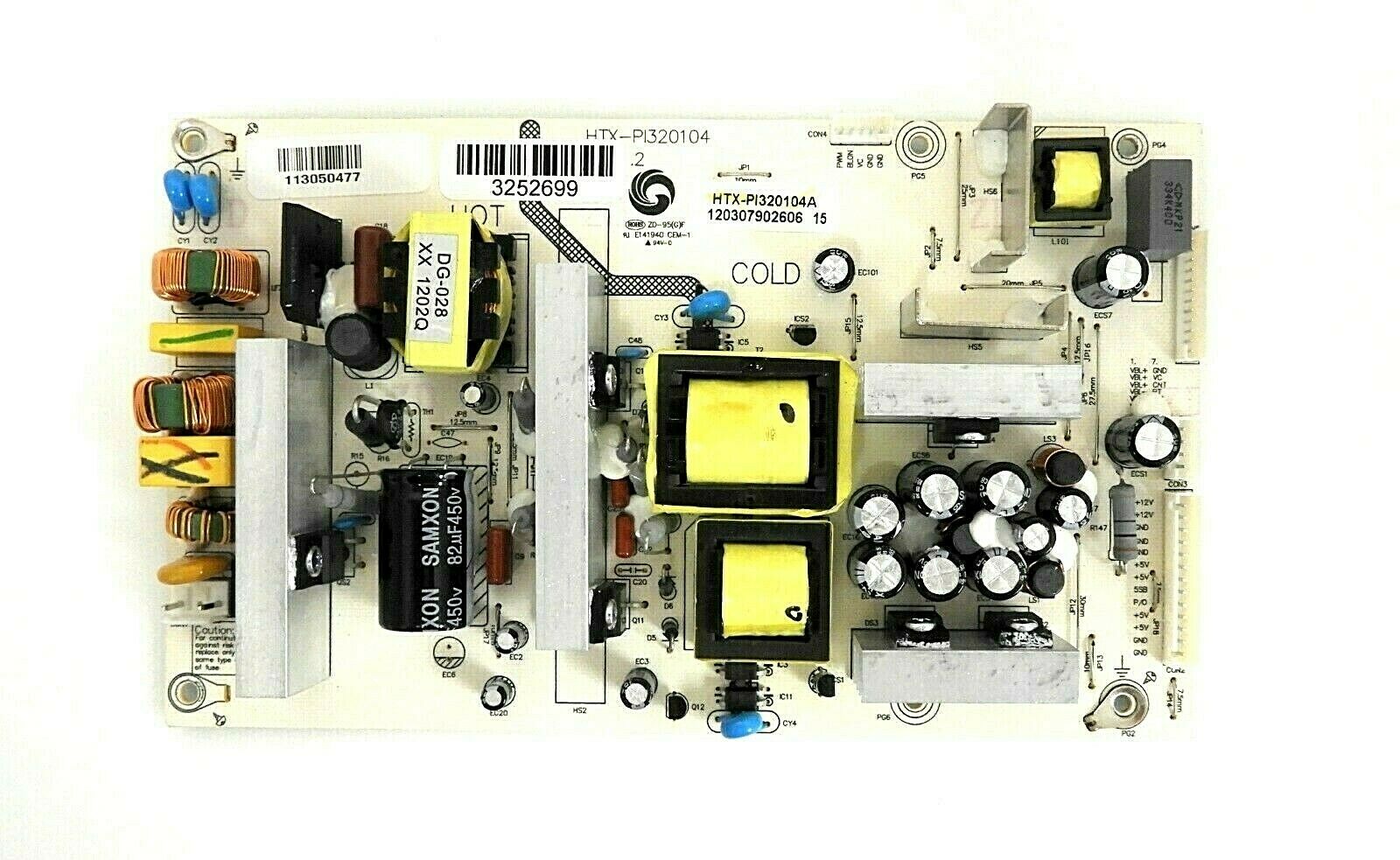 Insignia NS-32LD120A13 Power Supply Board HTX-PI320104A