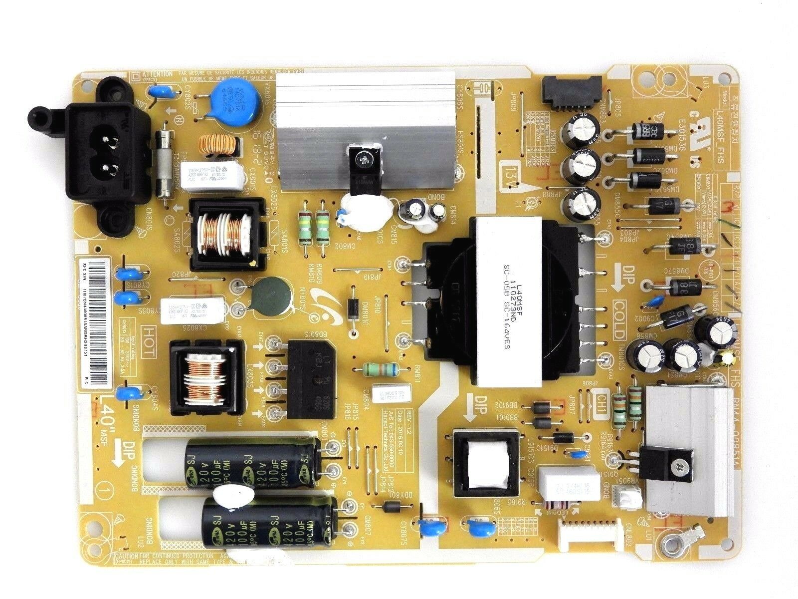 SAMSUNG HG40NE470SF Power Supply Board BN44-00851A