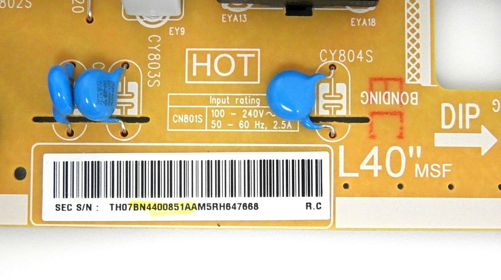 SAMSUNG HG40NE470SF Power Supply Board BN44-00851A - Image 2