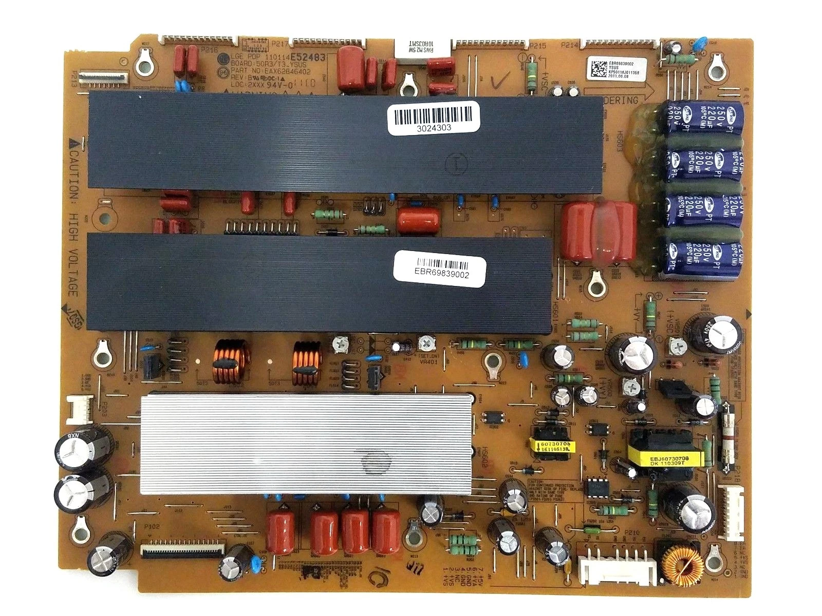 LG 50PV450-UB , 50PV400-UB , 50PZ950-UA , 50PZ750S-ZA YSUS Board EBR69839002