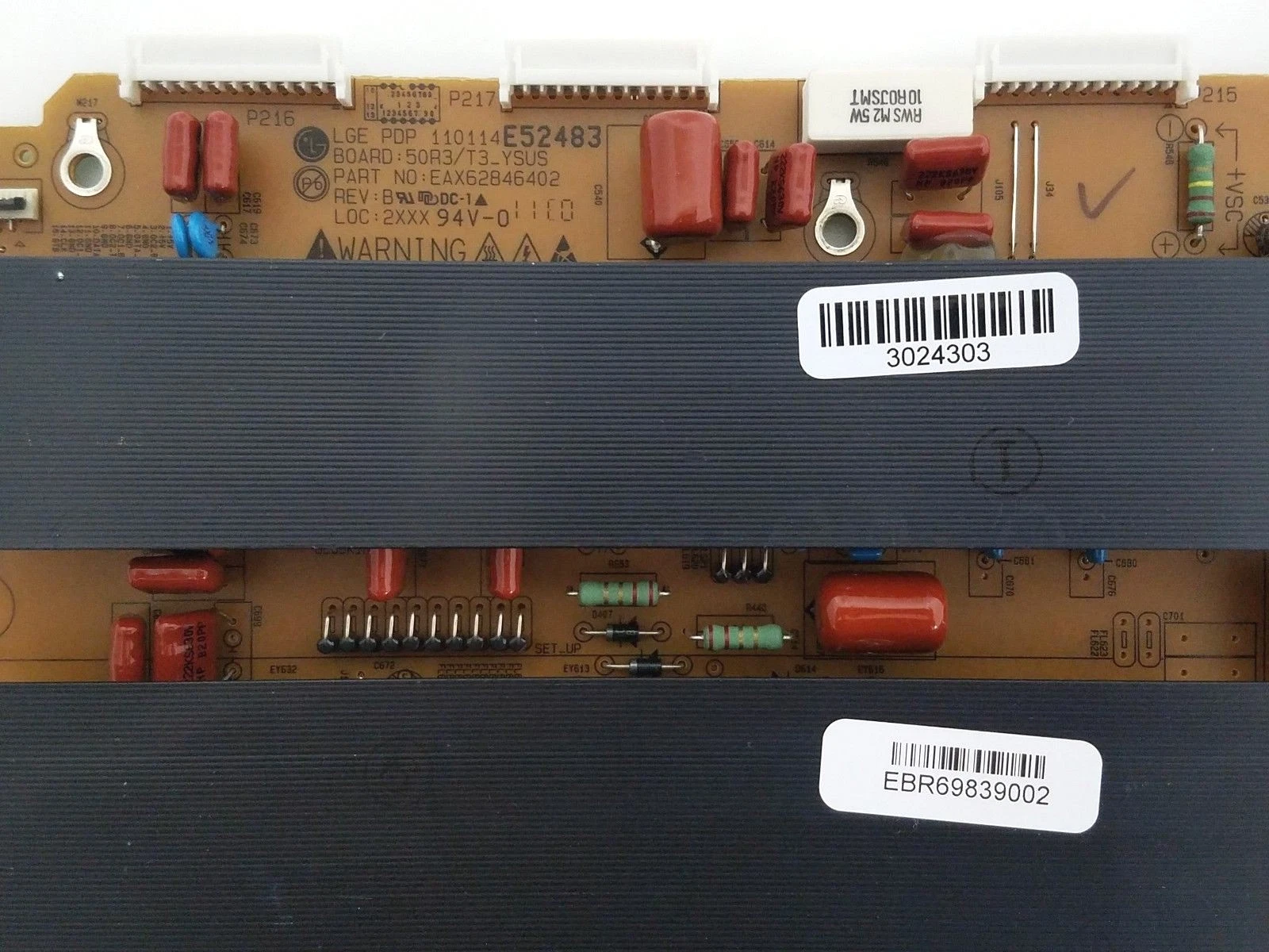 LG 50PV450-UB , 50PV400-UB , 50PZ950-UA , 50PZ750S-ZA YSUS Board EBR69839002 - Image 2