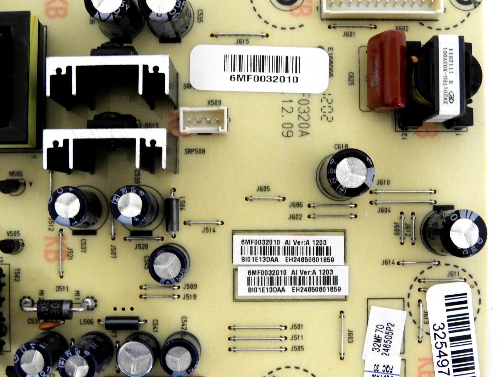 Dynex DX-32L221A12 Power Supply Board PWTV9LE1GXZ5, 715G3770-P03-W30-003S - Image 2