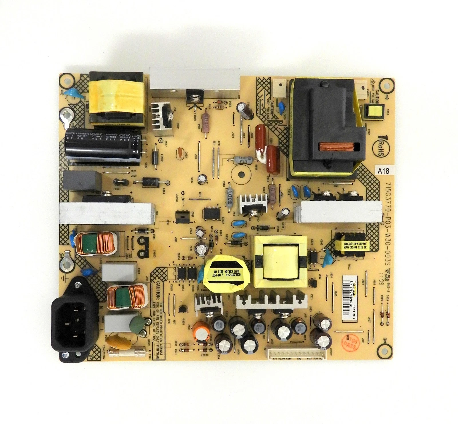 Dynex DX-32L221A12 Power Supply Board PWTV9LE1GXZ5, 715G3770-P03-W30-003S